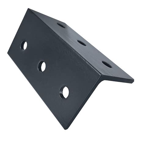 black metal angle brackets 4 inch|black angle iron with holes.